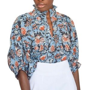 Never a wallflower high neck floral top size M